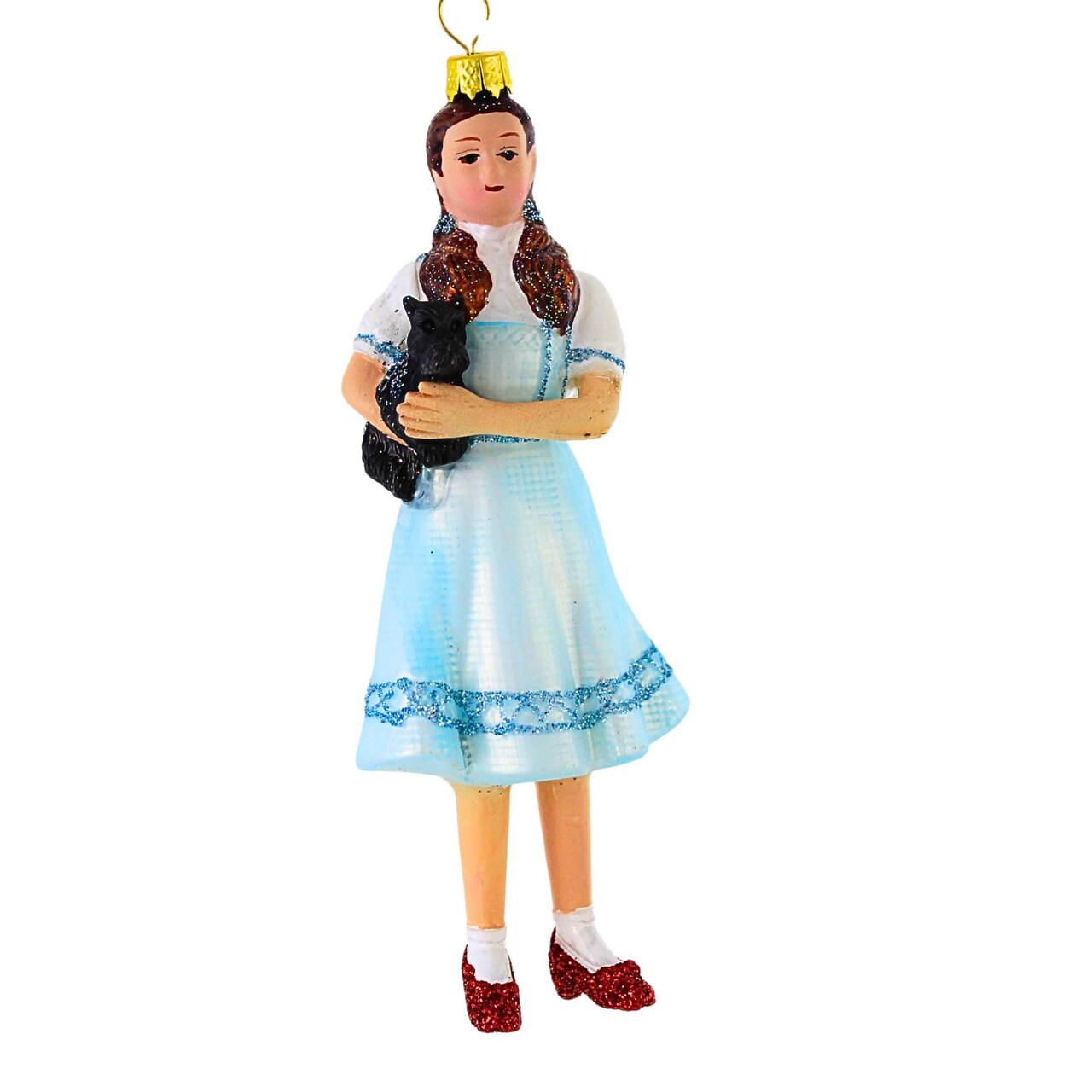 Cody Foster 5.5 Inch Farm Girl With Dog Christmas Tree Ornament , Movie Red Slippers